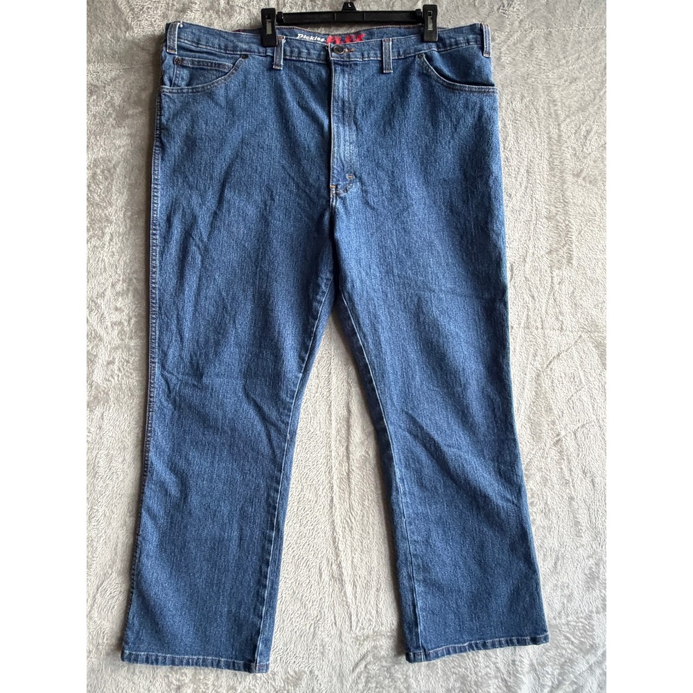 Dickies Jeans Mens 44x29 Blue Flex Regular Fit Straight Leg Workwear Denim